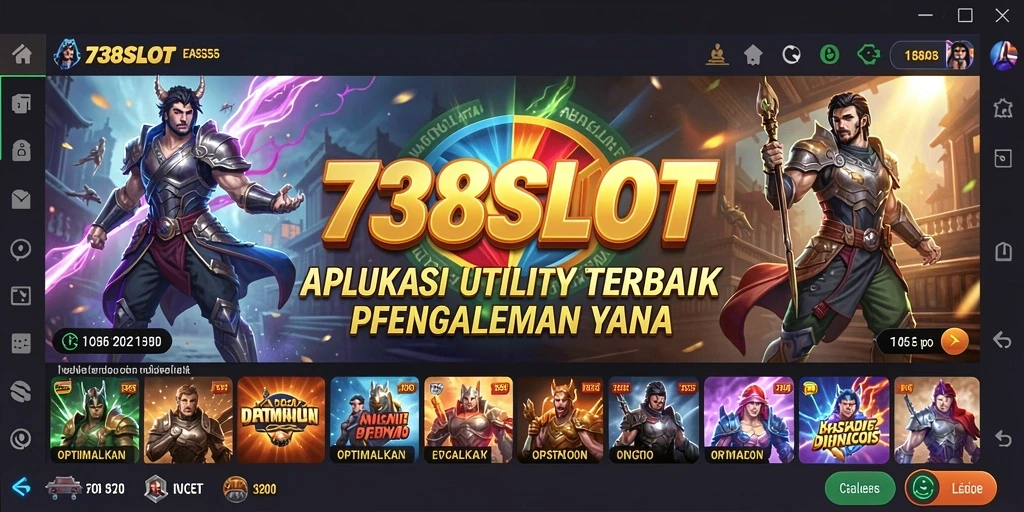 Tampilan antarmuka pengguna 738SLOT yang sederhana dan efisien.