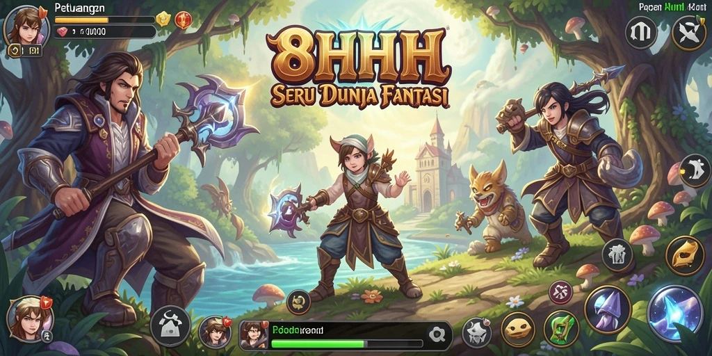 Tampilan gameplay seru di dunia fantasi 8HHH.