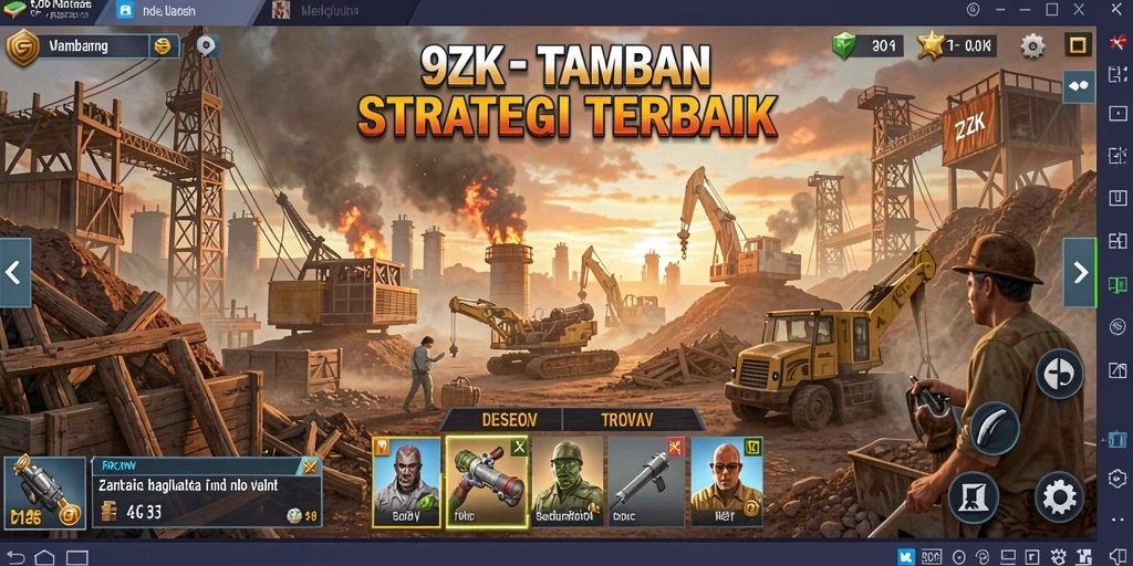 Tampilan screenshot gameplay 9ZK saat pertempuran strategi.