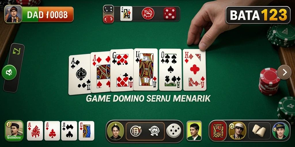 Screenshot gameplay seru BATA123 yang menunjukkan aksi domino.