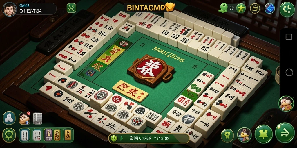 Tangkapan layar menampilkan gameplay Mahjong yang seru dari BINTANGMPO.