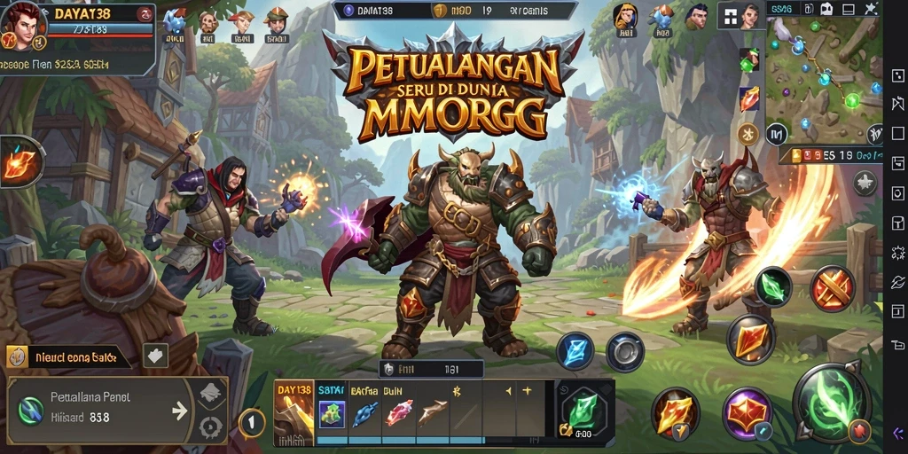 Tangkapan layar utama DAYA138 menampilkan aksi pertarungan yang intens.