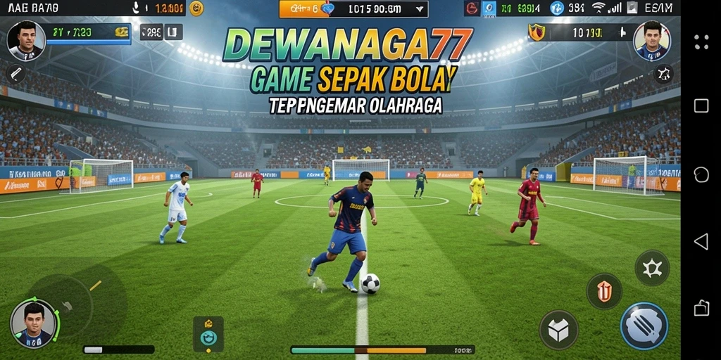 Tampilan menarik dari gameplay sepak bola DEWANAGA77.