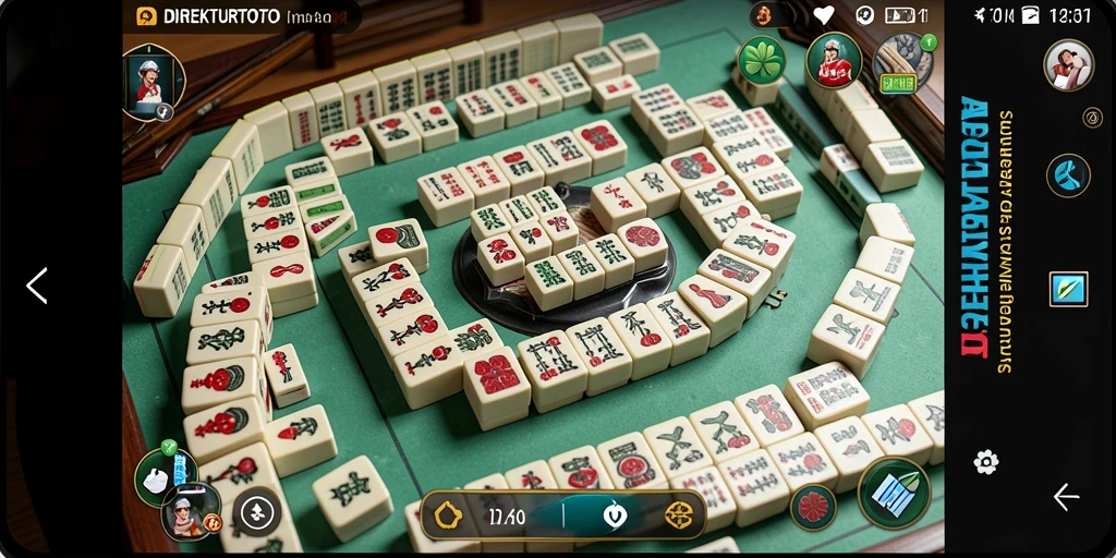 Tampilan gameplay DIREKTURTOTO yang menampilkan suasana Mahjong yang seru.