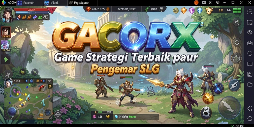 Tampilan gameplay GACORX yang menampilkan berbagai strategi pertempuran.