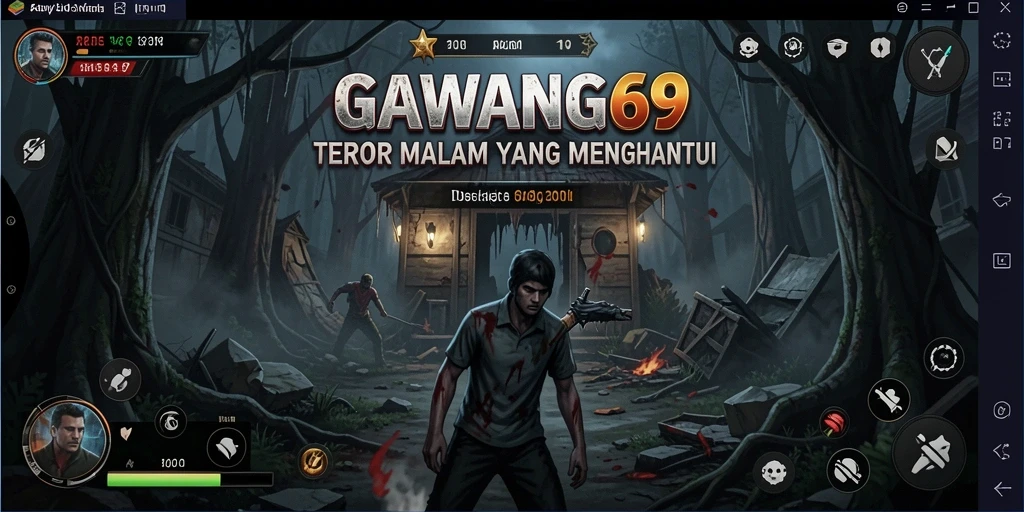 Tangkapan layar menampilkan suasana mencekam dari gameplay GAWANG69.