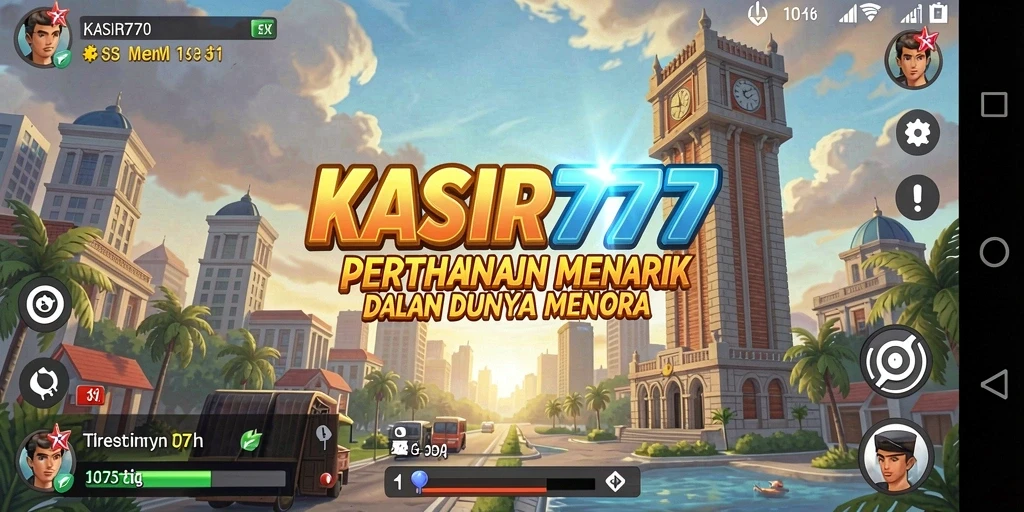 Screenshot KASIR777 menunjukkan aksi strategis dalam Tower Defense.