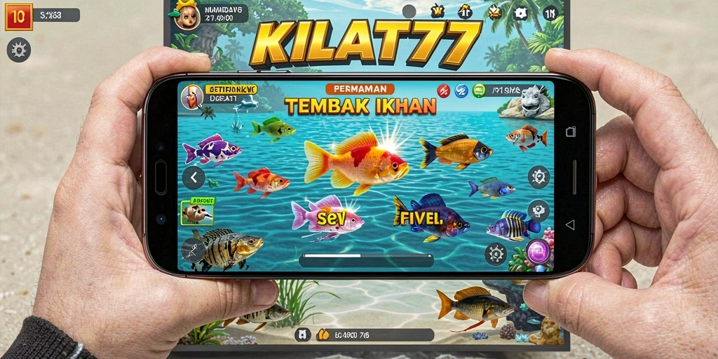 Screenshot dari gameplay KILAT77 menampilkan aksi menembak ikan yang mendebarkan.