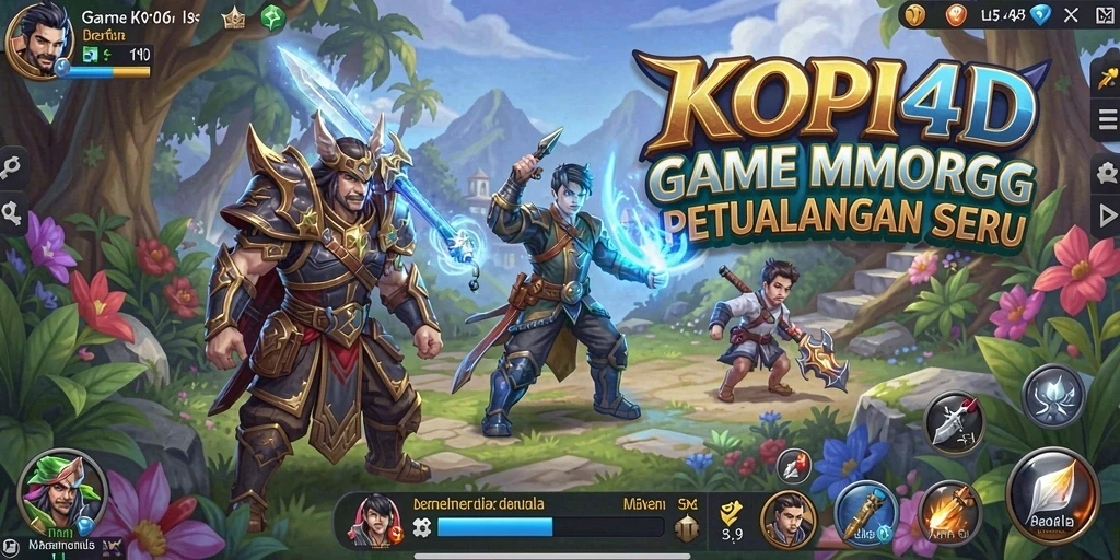 Tampilan screenshot KOPI4D menunjukkan momen seru dalam petualangan MMORPG.