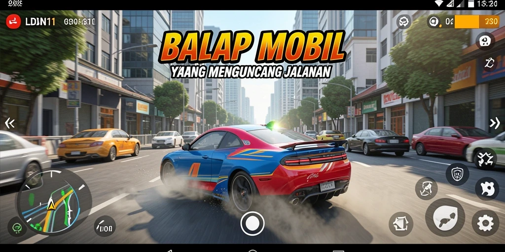 Tampilan menarik dari gameplay balapan LDN11.