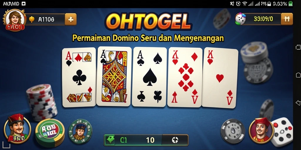 Screenshot OHTOGEL menampilkan gameplay domino yang seru dan interaktif.