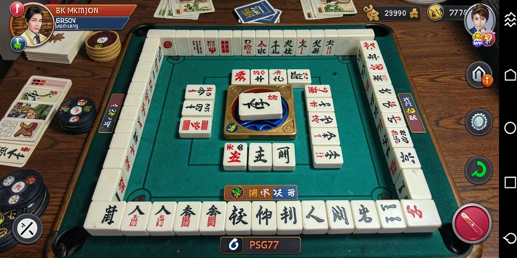 Screenshot PSG77 menampilkan gameplay Mahjong yang menarik dan interaktif.