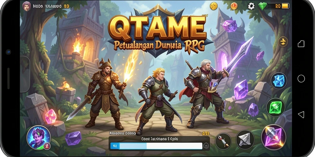 Tampilan dalam game RPG penuh aksi dan strategi.