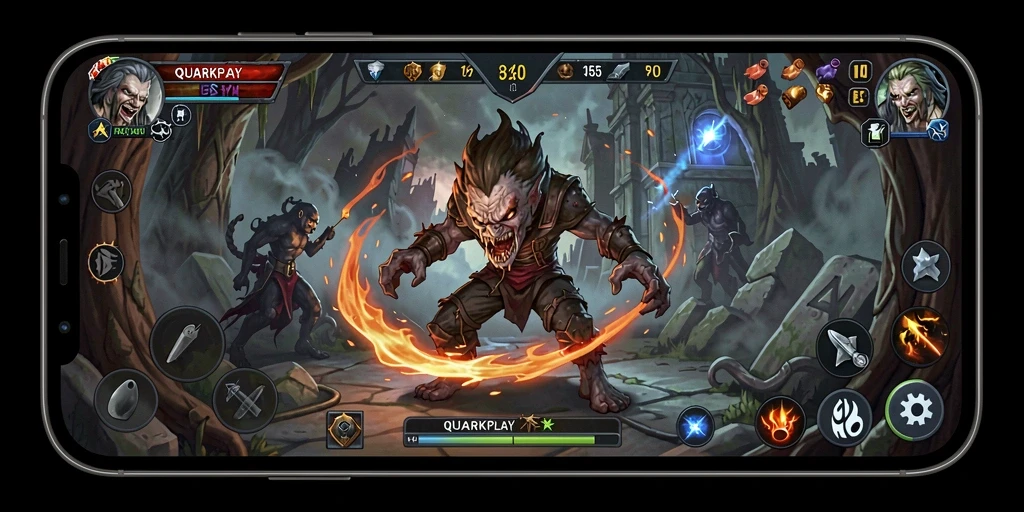 Screenshot menampilkan momen menegangkan dalam gameplay QUARKPLAY.