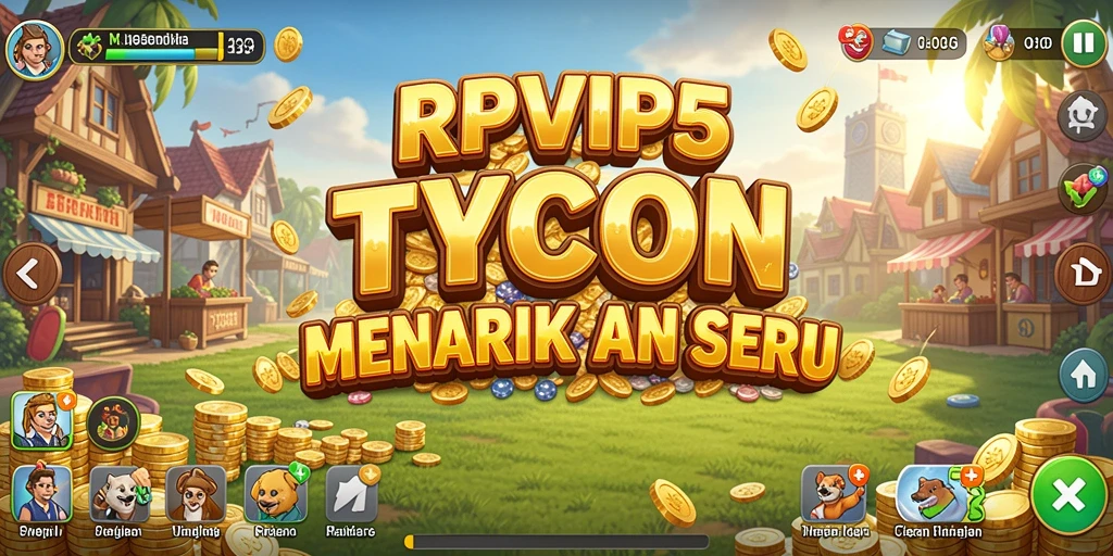 Gameplay RPVIP5 yang mengasyikkan dengan berbagai tantangan Tycoon.