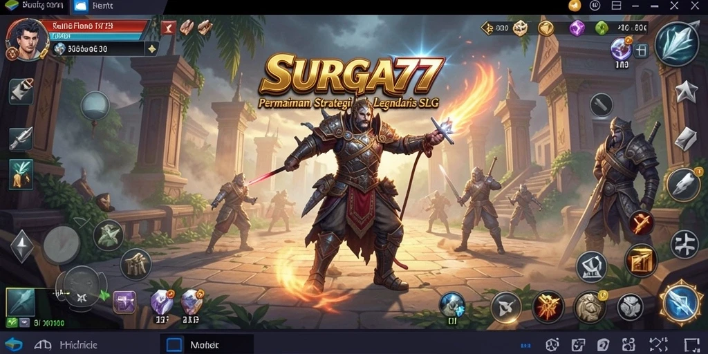 Tampilan gameplay terbaik dalam SURGA77 yang menggambarkan strategi dan aksi.