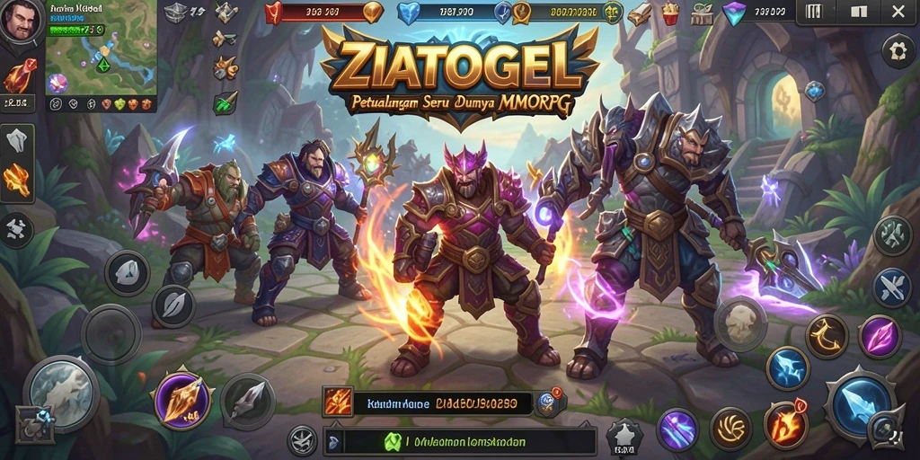 Tangkapan layar gameplay ZIATOGEL menampilkan aksi seru di dunia MMORPG.